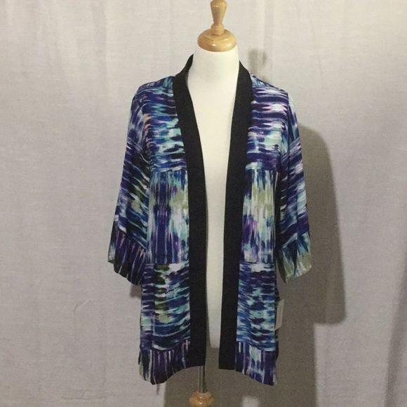 Studio Works Tops - Studio Works Blue Deceiving Open Cardigan